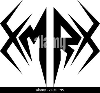 Initial MR logo design with Cool style, Logo business branding. Stock Vector