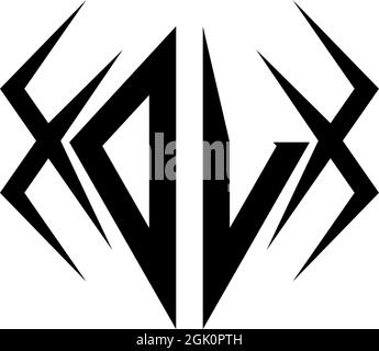 Initial OV logo design with Cool style, Logo business branding. Stock Vector