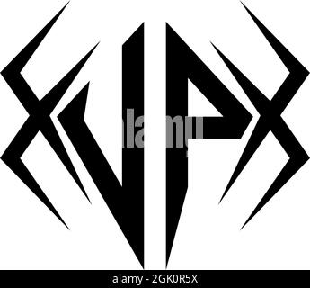Initial UP logo design with Cool style, Logo business branding. Stock Vector