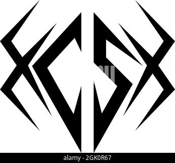 Initial CS logo design with Cool style, Logo business branding. Stock Vector