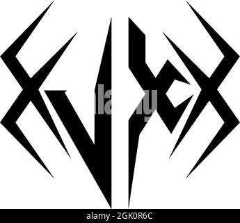 Initial VX logo design with Cool style, Logo business branding. Stock Vector
