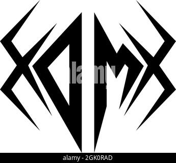 Initial OM logo design with Cool style, Logo business branding. Stock Vector
