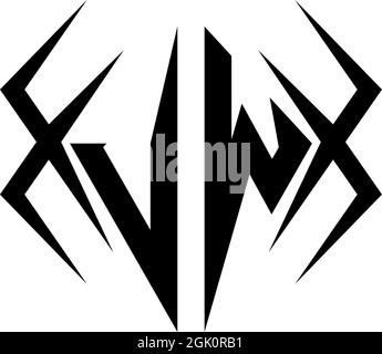 Initial VW logo design with Cool style, Logo business branding. Stock Vector