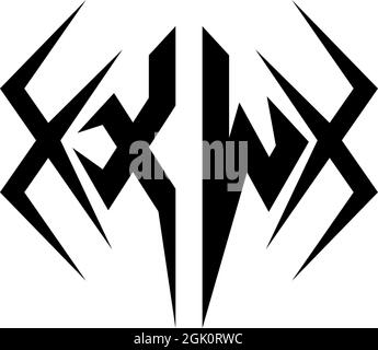 Initial XW logo design with Cool style, Logo business branding. Stock Vector
