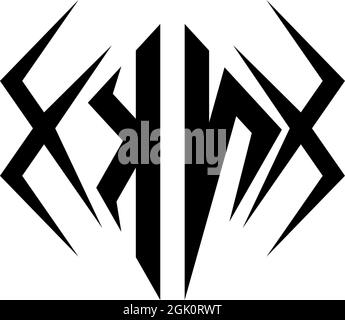 Initial KN logo design with Cool style, Logo business branding. Stock Vector