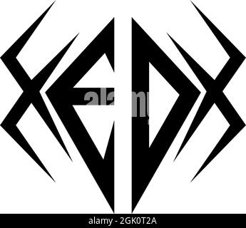 Initial ED logo design with Cool style, Logo business branding. Stock Vector