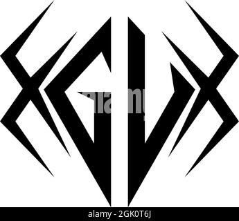Initial GU logo design with Cool style, Logo business branding. Stock Vector