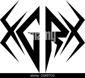 Initial GR logo design with Cool style, Logo business branding. Stock Vector