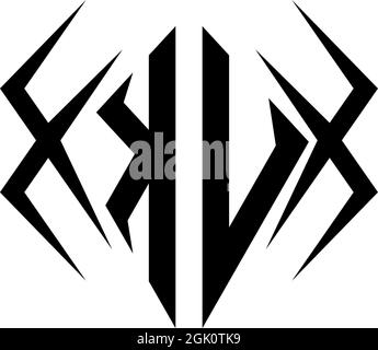 Initial KU logo design with Cool style, Logo business branding. Stock Vector
