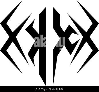 Initial KX logo design with Cool style, Logo business branding. Stock Vector