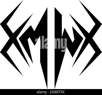 Initial MW logo design with Cool style, Logo business branding. Stock Vector