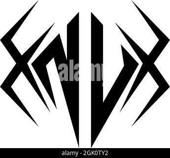 Initial NU logo design with Cool style, Logo business branding. Stock Vector