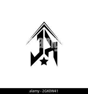 Initial JK logo design with Shape style, Logo business branding. Stock Vector