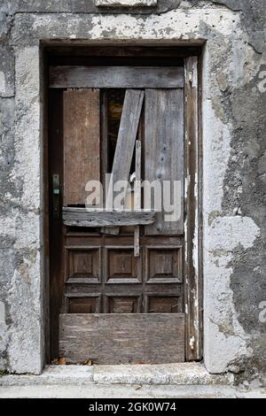 Broken doorr Stock Photo