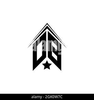 Initial OB, DB logo design with Shape style, Logo business branding. Stock Vector