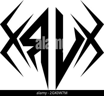 Initial RU logo design with Cool style, Logo business branding. Stock Vector