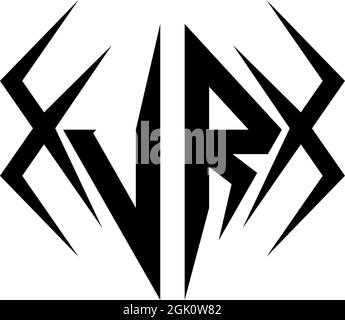 Initial VR logo design with Cool style, Logo business branding. Stock Vector