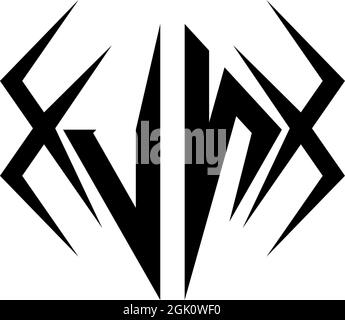 Initial VN logo design with Cool style, Logo business branding. Stock Vector