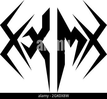 Initial XM logo design with Cool style, Logo business branding. Stock Vector