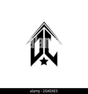 Initial OJ, DJ logo design with Shape style, Logo business branding. Stock Vector