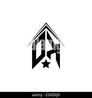 Initial OK, DK logo design with Shape style, Logo business branding. Stock Vector
