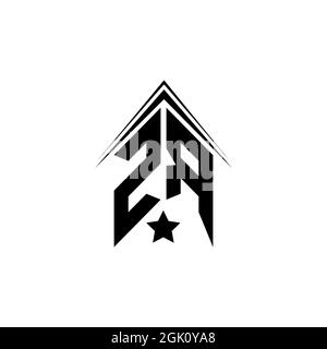 Initial ZR logo design with Shape style, Logo business branding. Stock Vector