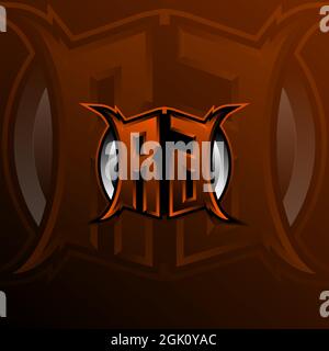 RG Logo Letter Design in Orange Color, Logo for game, esport, initial gaming, community or business. Stock Vector