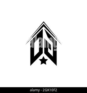 Initial OG, DG logo design with Shape style, Logo business branding. Stock Vector
