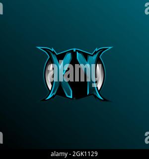 Initial XY logo design, Initial XY logo design with Circle style, Logo for game, esport, community or business. Stock Vector