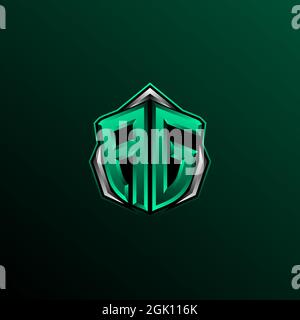 Initial AG logo design, Initial AG logo design with Circle style, Logo for game, esport, community or business. Stock Vector