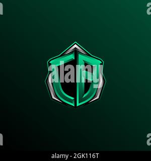 Initial CB logo design, Initial CB logo design with Circle style, Logo for game, esport, community or business. Stock Vector