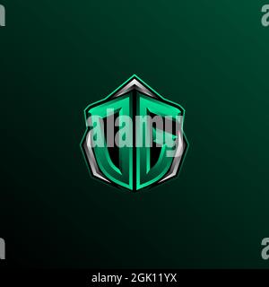 Initial DG logo design, Initial OG logo design with Circle style, Logo for game, esport, community or business. Stock Vector