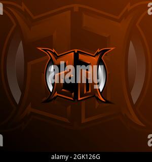 ZG Logo Letter Design in Orange Color, Logo for game, esport, initial gaming, community or business. Stock Vector