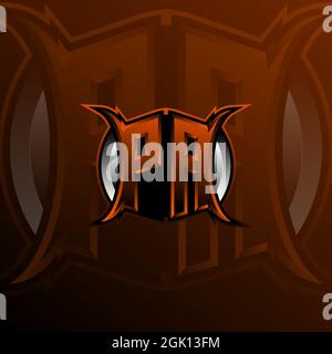 PA Logo Letter Design in Orange Color, Logo for game, esport, initial gaming, community or business. Stock Vector