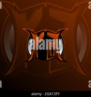 YG Logo Letter Design in Orange Color, Logo for game, esport, initial gaming, community or business. Stock Vector