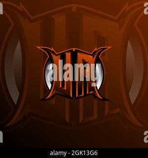 UA Logo Letter Design in Orange Color, Logo for game, esport, initial gaming, community or business. Stock Vector