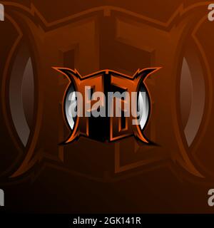 PG Logo Letter Design in Orange Color, Logo for game, esport, initial gaming, community or business. Stock Vector