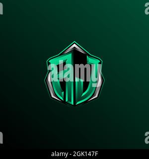 Initial AJ logo design, Initial AJ logo design with Circle style, Logo for game, esport, community or business. Stock Vector