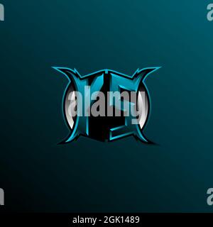 Initial YS logo design, Initial YS logo design with Circle style, Logo for game, esport, community or business. Stock Vector