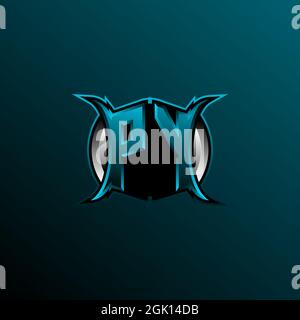 Initial PY logo design, Initial PY logo design with Circle style, Logo for game, esport, community or business. Stock Vector