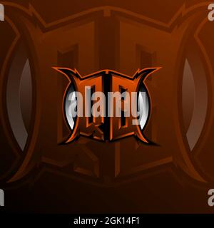 QB Logo Letter Design in Orange Color, Logo for game, esport, initial gaming, community or business. Stock Vector