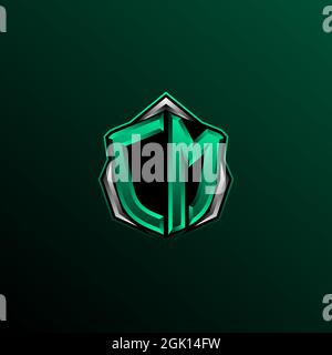 Initial CM logo design, Initial CM logo design with Circle style, Logo for game, esport, community or business. Stock Vector