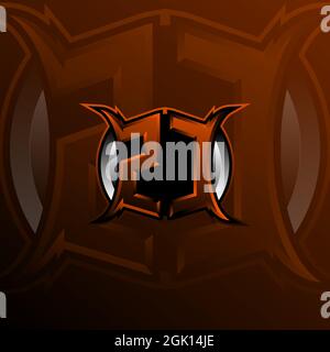 ZC Logo Letter Design in Orange Color, Logo for game, esport, initial gaming, community or business. Stock Vector