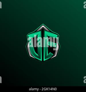 Initial DE logo design, Initial DE logo design with Circle style, Logo for game, esport, community or business. Stock Vector
