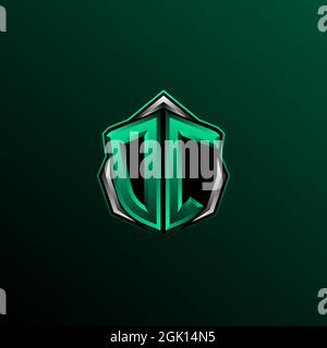 Initial DC logo design, Initial DC logo design with Circle style, Logo for game, esport, community or business. Stock Vector