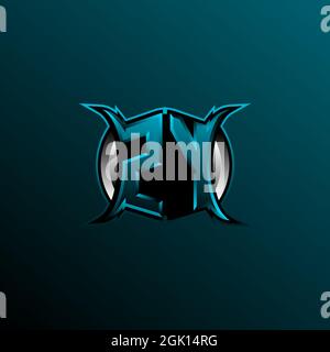 Initial ZY logo design, Initial ZY logo design with Circle style, Logo for game, esport, community or business. Stock Vector