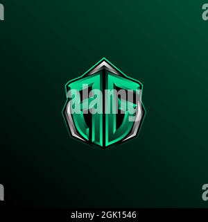 Initial AG logo design, Initial AG logo design with Circle style, Logo for game, esport, community or business. Stock Vector