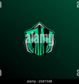 Initial AH logo design, Initial AH logo design with Circle style, Logo for game, esport, community or business. Stock Vector