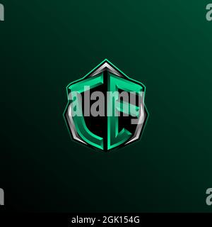 Initial CE logo design, Initial CE logo design with Circle style, Logo for game, esport, community or business. Stock Vector