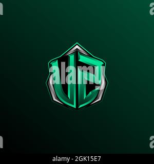 Initial VD logo design, Initial VD logo design with Circle style, Logo for game, esport, community or business. Stock Vector